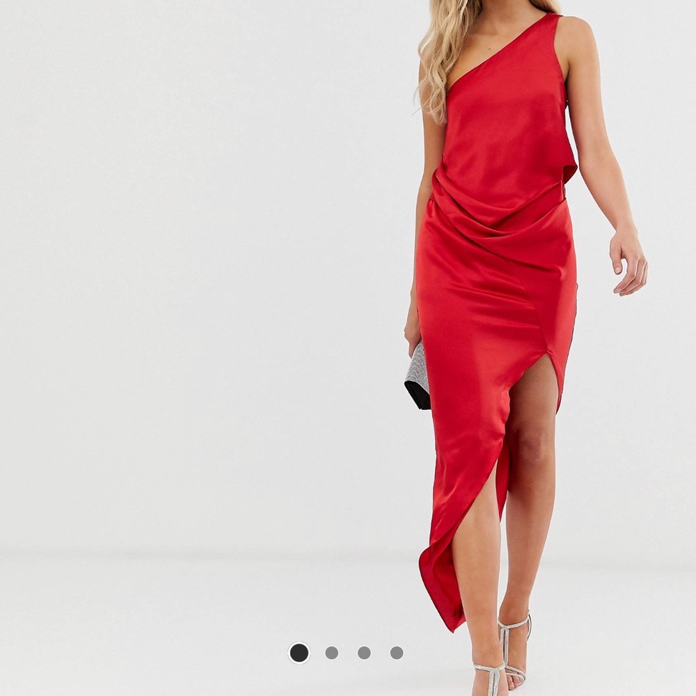 ASOS DESIGN one shoulder midi dress